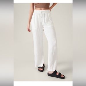Athleta Retreat Linen Wide Leg Pant